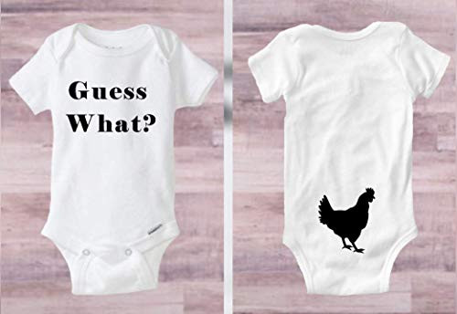 Guess what chicken butt baby bodysuit