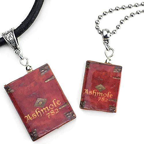 Ashmole 782 Discovery of Witches Clay Mini Book Pendant Necklace You Pick Chain or Cord