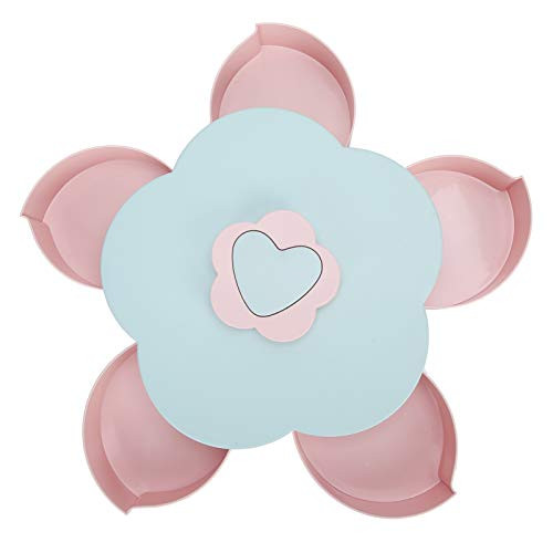 Dried Fruit Plate Flower?Shaped Snack Box Candy Dish Snacks Candy Storage Tray Environmentally Friendly Rotating Nut Serving Platter Removable for Snack