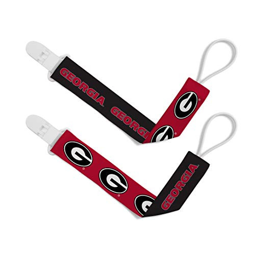 MasterPieces Baby Fanatic NCAA Georgia Bulldogs 2-Pack Pacifier Clips One Size Team Color MasterPieces Baby Fanatic NCAA Georgia Bulldogs 2-Pack Pacifier Clips One Size Team Color