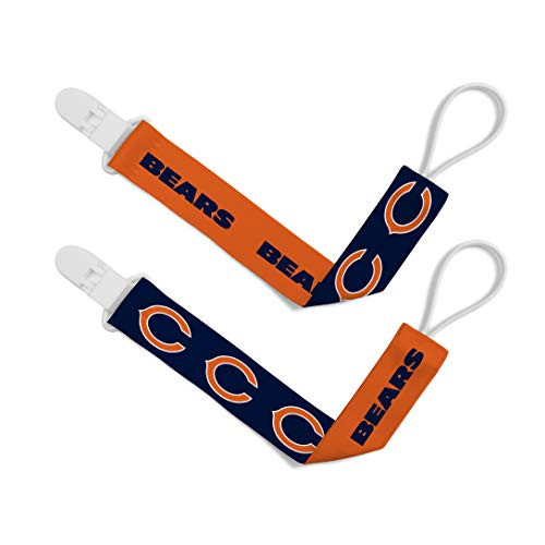 MasterPieces Baby Fanatic NFL Chicago Bears 2-Pack Pacifier Clips One Size Team Color