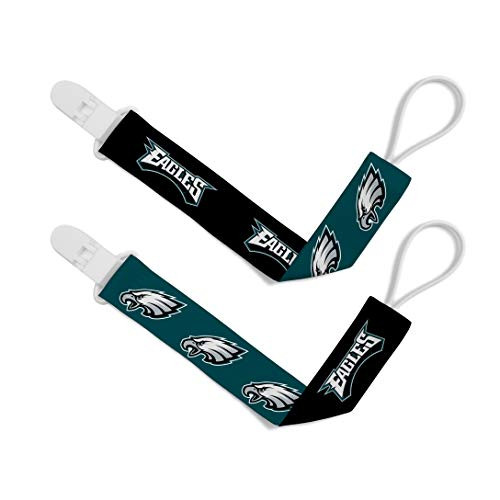 MasterPieces Baby Fanatic NFL Philadelphia Eagles 2-Pack Pacifier Clips One Size Team Color MasterPieces Baby Fanatic NFL Philadelphia Eagles 2-Pack Pacifier Clips One Size Team Color