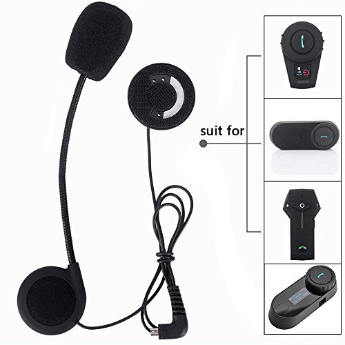 FreedConn Motorcycle Helmet Speakers Headset with Hard Corded Microphone for Motorcycle Communication Systems
