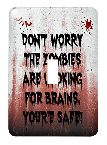 3dRose lsp_201865_1 inch Dont Worry The Zombies Are Looking For Brains Youre Safe Single Toggle Switch