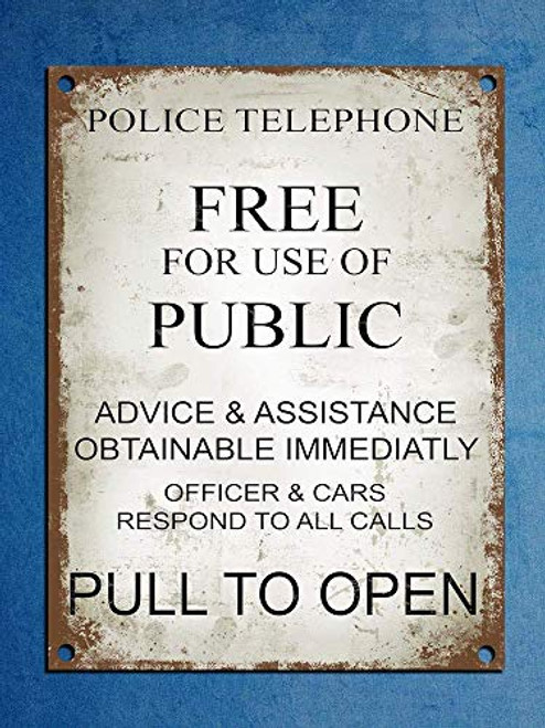 Tin speaking Fashionable Metal Plaque Retro Vintage Style Police Phone Box Tardis Dr Who Wall Door Sign Iron Painting 8X12 INCH Metal Tin Sign Tin speaking Fashionable Metal Plaque Retro Vintage Style Police Phone Box Tardis Dr Who Wall Door Sign Iron Painting 8X12 INCH Metal Tin Sign