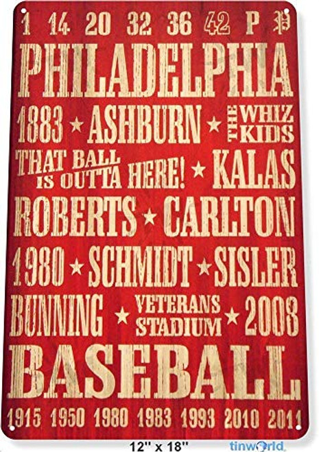 Tin speaking Metal Iron Painting 8X12 INCH TIN Sign Philadelphia Baseball Phillies Metal Decor Store Card Shop Cave A567 Tin speaking Metal Iron Painting 8X12 INCH TIN Sign Philadelphia Baseball Phillies Metal Decor Store Card Shop Cave A567