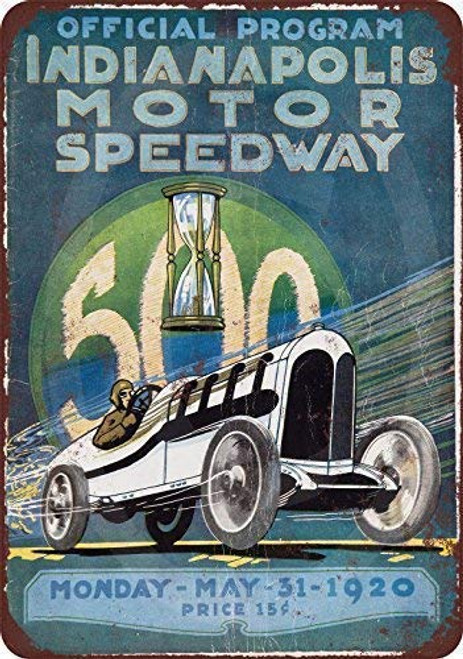 Tin speaking New Tin Sign Aluminum Retro 1920 Indianapolis Motor Speedway Indy 500 Metal Sign 8x12 Inch Iron Painting Designable Customization Tin speaking New Tin Sign Aluminum Retro 1920 Indianapolis Motor Speedway Indy 500 Metal Sign 8x12 Inch Iron Painting Designable Customization