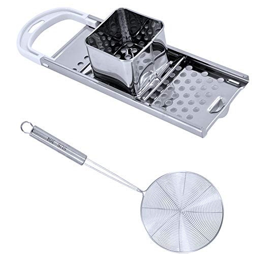 Gekufa Spaetzle Maker Stainless Steel Egg Noodle Dumpling Maker with Skimmer Spider Strainer