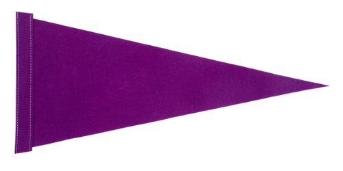 8 Ft ATV Pennant Purple Safety Flag with Two Piece 5 16 inch  White Pole with Mounting Hardware