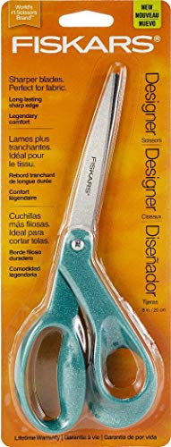Fiskars 194514-1002 Premier Bent Sparkle 8in Scissors Tide, Blue
