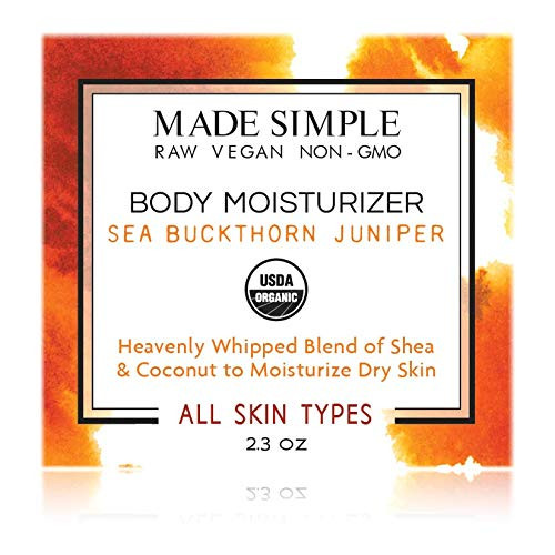 Certified Organic Raw Vegan Cruelty-free Sea Buckthorn Juniper Body Moisturizer