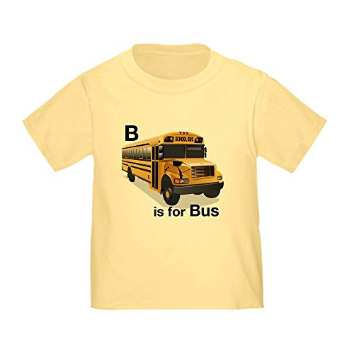 CafePress B is for Bus  School Bus Toddler T Shirt Cute Toddler T-Shirt 100 percent Cotton Daffodil Yellow