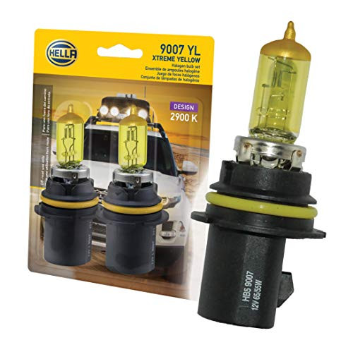 HELLA 9007 YL Twin Blister Xtreme Yellow Bulb  12V 65 55W  2 Pack