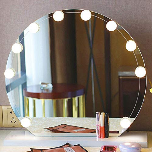 LED Bulbs Mirror Light Dimmable Vanity Mirror Lights LED Lamp Kit Lens Headlight LED Bulbs Kit Bulb Light String for Bathroom Wall Mirror