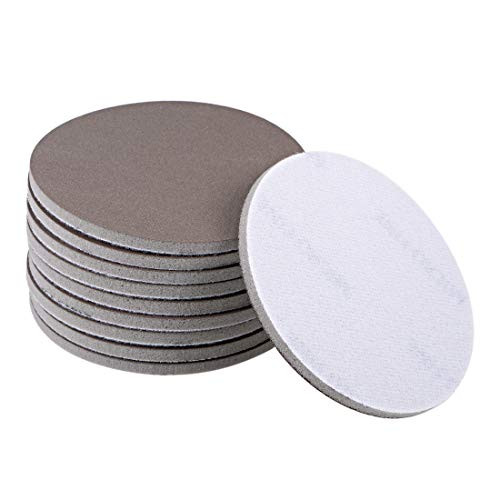uxcell 4-Inch 800-Grits Sanding Sponge Hook and Loop Sanding Disc for Wood Drywall Metal 10pcs