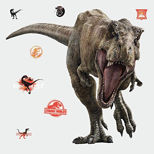 RoomMates Jurassic World: Fallen Kingdom T-Rex Giant Peel and Stick Wall Decals