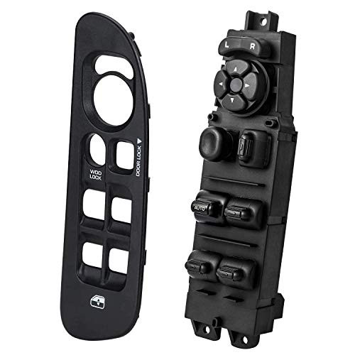 Master Power Window Control Switch  and  Window Switch Bezel Driver Side for Replacement for Dodge Ram 1500 2500 3500 Black