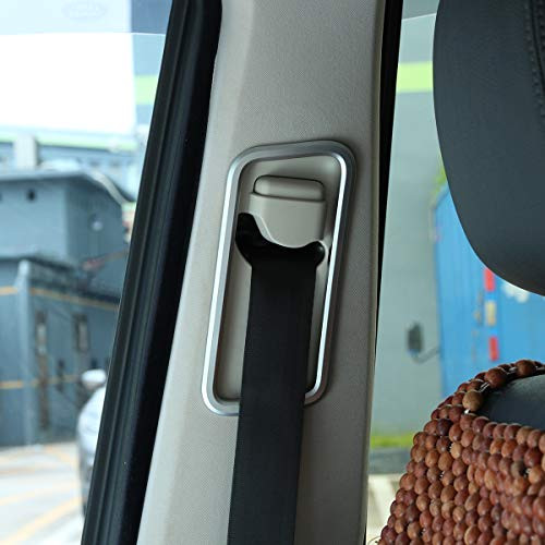 Matte Silver ABS Chrome Car Safety Belt Decoration Frame Trim For Land Rover Discovery 4 LR4 2010-2016 For Range rover sport 2009-2013 Matte Silver ABS Chrome Car Safety Belt Decoration Frame Trim For Land Rover Discovery 4 LR4 2010-2016 For Range rover sport 2009-2013