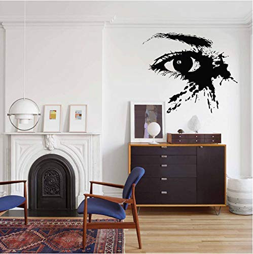 SSHNGM Eyelashes Rendering Wall Decal Window Sticker Beauty Salon Woman Face Lashes Eyebrows Brows Home Decoration 42 48Cm.
