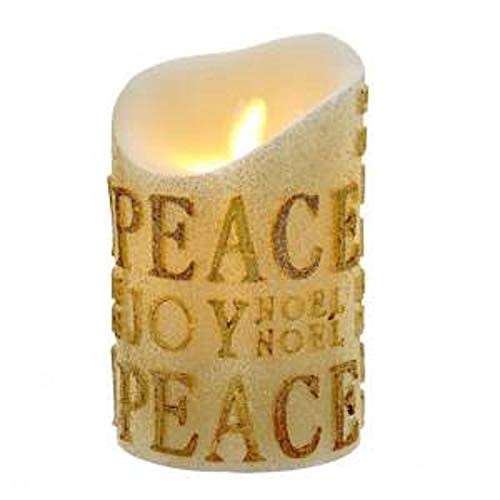 Kurt Adler Kurt S. Adler 5-Inch Gold Flicker Flame Battery-Operated Candle Multi