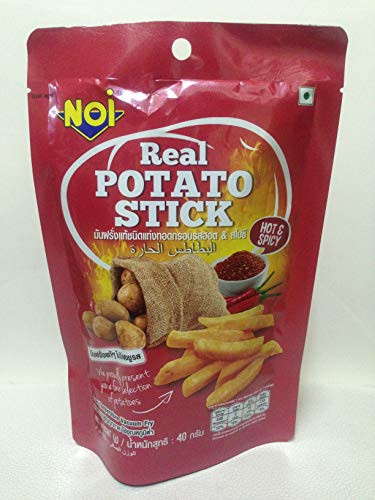 NOI Brand Real Potato Stick Hot and Spicy Flavour 40g X 3 Packs