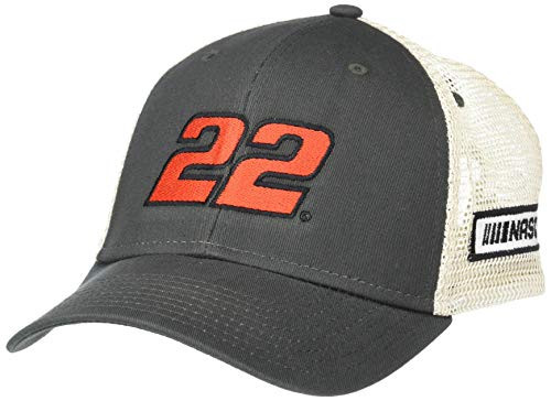 Ouray Sportswear NASCAR Soft Mesh Sideline Cap Joey Logano Dark Grey Natural Adjustable