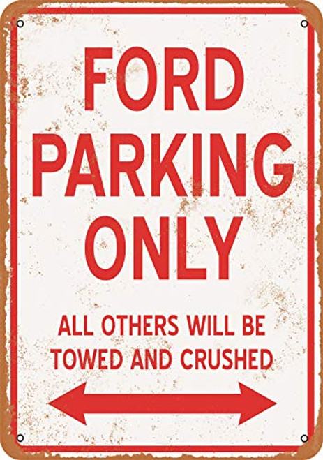 Wall-Color 9 x 12 Metal Sign - Ford Parking ONLY - Vintage Look Wall-Color 9 x 12 Metal Sign - Ford Parking ONLY - Vintage Look