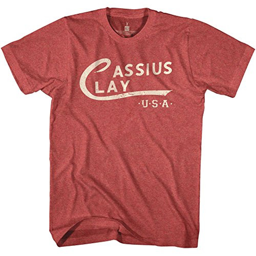 Muhammad Ali Cassius Clay Logo Red Heather Adult T-Shirt Tee