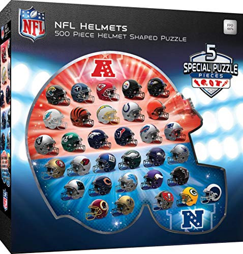 MasterPieces NFL Helmet Shaped 500 Puzzles Collection - NFL Helmets Helmet Shapedpc 500 Piece Jigsaw Puzzle