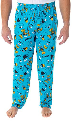 Sesame Street Mens Cookie Monster Savage Sleep Lounge Pajama Pants  X-Large