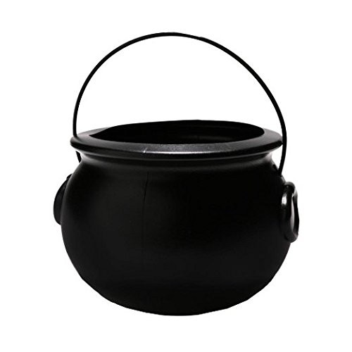 PMU Halloween Cauldron 6 Inch Black Plastic Party Accessory  1 Count   1 pkg  Pkg 3