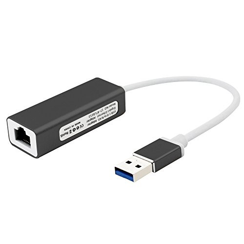 USB 3.0 Ethernet Adapter, Mayfan Aluminum USB to RJ45 Gigabit Ethernet LAN Network Adapter for Windows, Macbook, Mac Pro / mini, iMac, Surface Pro, Notebook , PC etc. (USB 3.0, black)