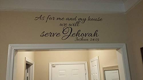 Decals Joshua 24 15 Scripture Religious Wall Vinyl Bible Verse As for me and My House we Will Serve Jehovah Living Room Wall Decal Decals Joshua 24 15 Scripture Religious Wall Vinyl Bible Verse As for me and My House we Will Serve Jehovah Living Room Wall Decal
