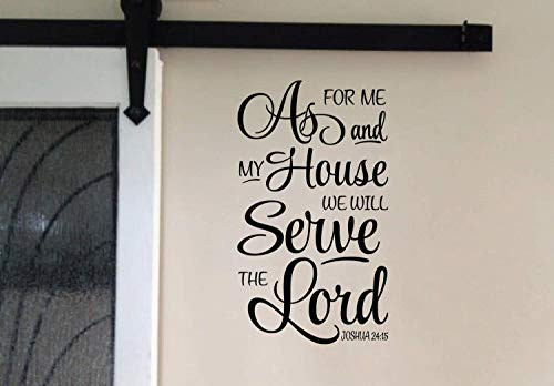 Decals Joshua 24 15 Scripture Wall Vinyl Bible Verse As for me and My House we Will Serve The Lord