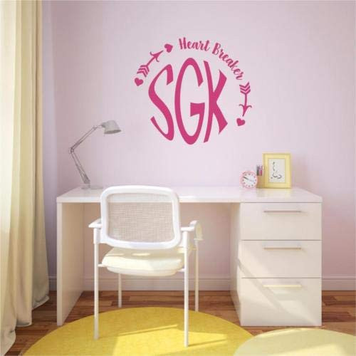 Diuangfoong Heart Breaker Monogram Initials Vinyl Decal Wall Sticker Words Letters Teen Room Diuangfoong Heart Breaker Monogram Initials Vinyl Decal Wall Sticker Words Letters Teen Room