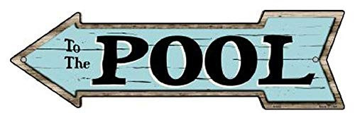 Bargain World to The Pool Left Novelty Arrow Sign with Sticky Notes Bargain World to The Pool Left Novelty Arrow Sign with Sticky Notes