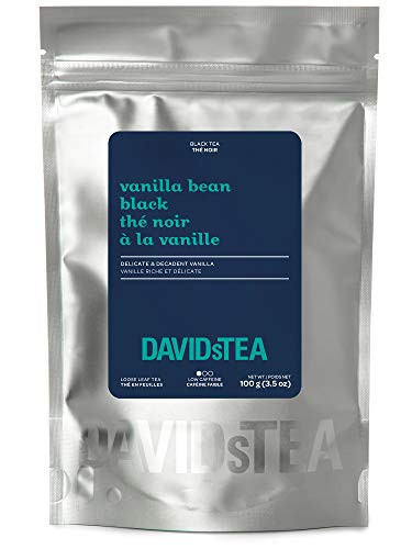 DAVIDsTEA Vanilla Bean Black Loose Leaf Tea Premium Black Tea with Vanilla And Coconut 3.5 oz   100 g