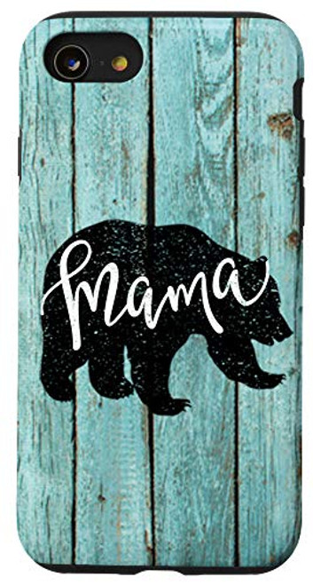 iPhone SE 2020 7 8 Turquoise Woodgrain Rustic Farmhouse Shiplap Wood Mama Bear Case iPhone SE 2020 7 8 Turquoise Woodgrain Rustic Farmhouse Shiplap Wood Mama Bear Case