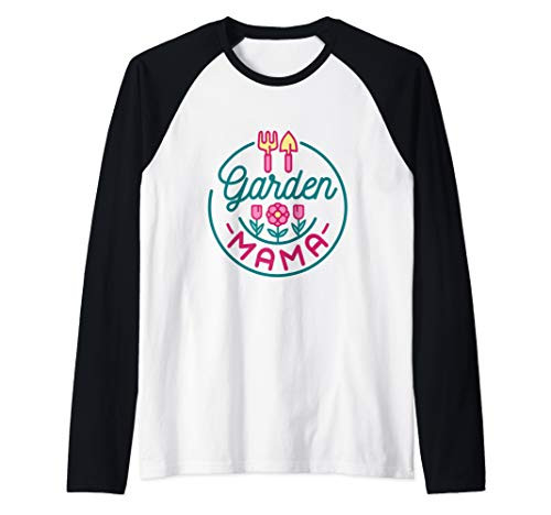 Garden Mama Plant Mom Lover Gardening Lady Gardener Raglan Baseball Tee