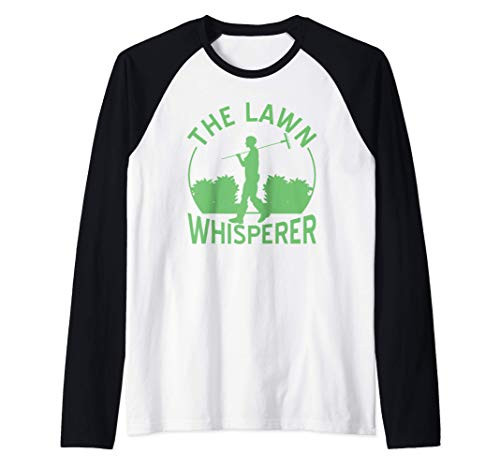 The Lawn Whisperer Funny Garden Lawn Mower Lover Raglan Baseball Tee
