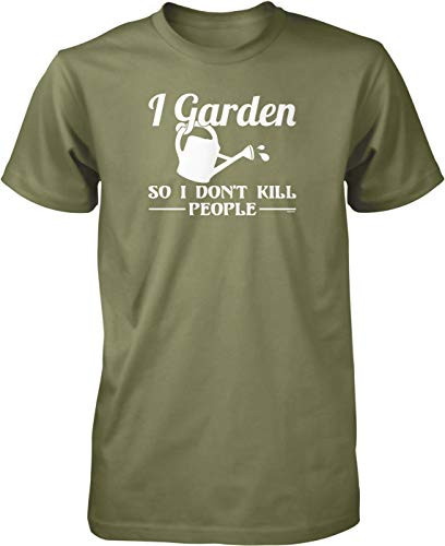 NOFO Clothing Co I Garden So I Dont Have to Kill People Mens T-Shirt XXXL Moss