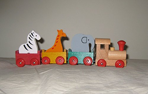 Wooden Animal Circus Train Set 7 Piece