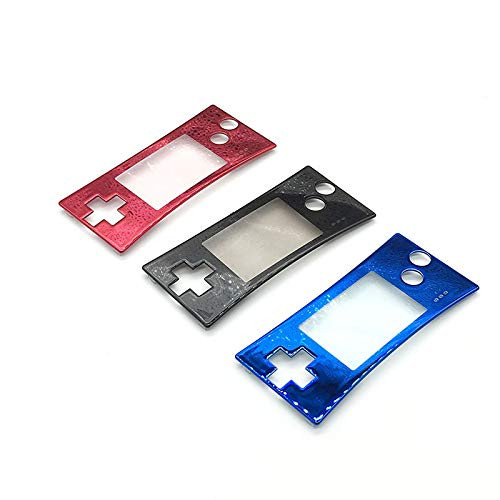 Chrome Faceplate Front Shell Case Cover Protective Housing Shell Skin for Gameboy Micro GBM Repair Part  Red