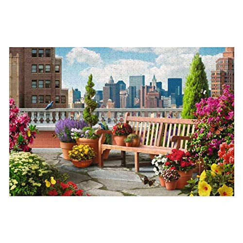 500 Piece Wooden Jigsaw Puzzle Rooftop Garden Large Puzzle Game for Adults and Teenagers 500 Piece Wooden Jigsaw Puzzle Rooftop Garden Large Puzzle Game for Adults and Teenagers