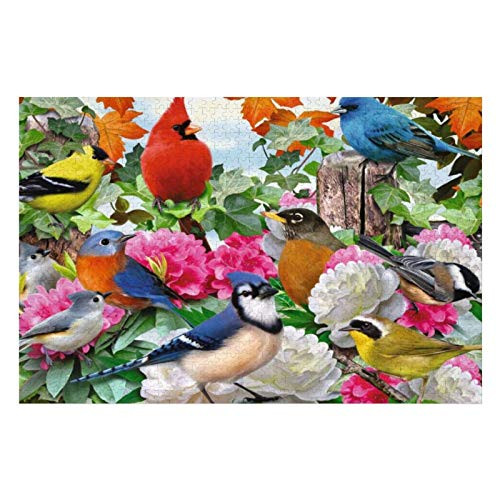 500 Piece Wooden Jigsaw Puzzle Garden Birds Large Puzzle Game for Adults and Teenagers 500 Piece Wooden Jigsaw Puzzle Garden Birds Large Puzzle Game for Adults and Teenagers