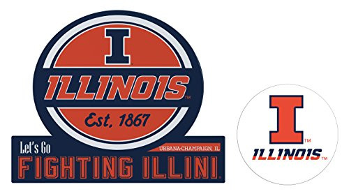 Illinois Fighting Illini Jumbo Game Day Wall Decal and Mascot Decal