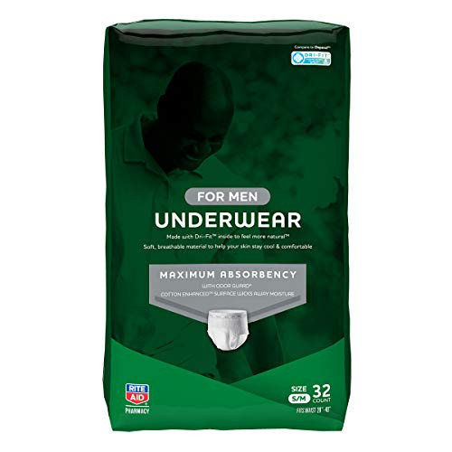 Rite Aid Underwear for Men Maximum Absorbency S M - 32 ct