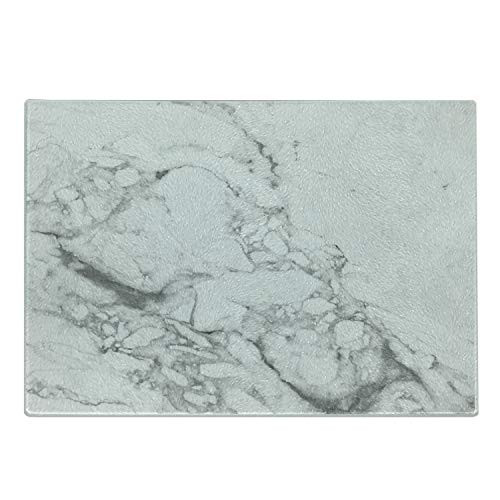 Lunarable Marble Cutting Board Old Fashion Grungy Cultured Marbling Motif Formation Lines Retro Design Print Decorative Tempered Glass Cutting and Serving Board Small Size White Grey Lunarable Marble Cutting Board Old Fashion Grungy Cultured Marbling Motif Formation Lines Retro Design Print Decorative Tempered Glass Cutting and Serving Board Small Size White Grey