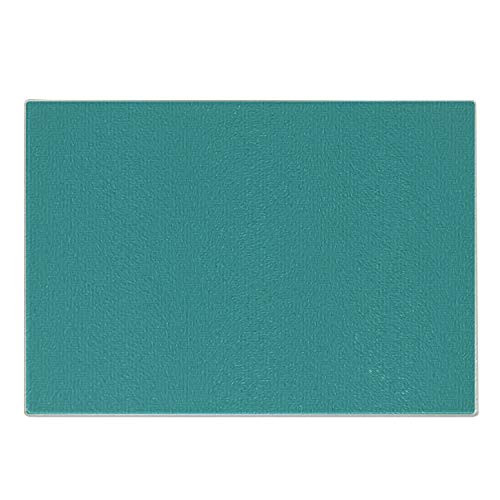 Lunarable Abstract Cutting Board Classic Monochrome Design Meander Greek Key Motif Repetition Illustration Decorative Tempered Glass Cutting and Serving Board Small Size Teal Dark Turquoise