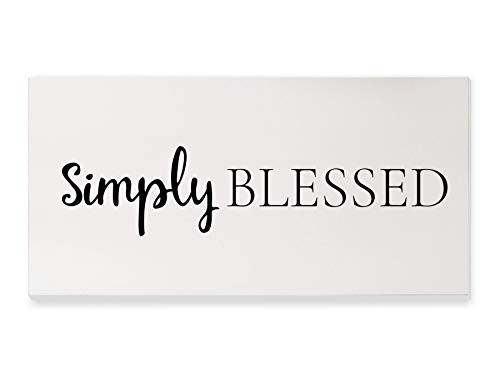 Simply Blessed Rustic Wood Wall Sign 9x18